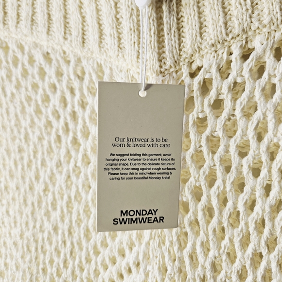 NWT Monday Swimwear Athens Pant Size L Crochet Mesh Cover Up - Picture 5 of 7